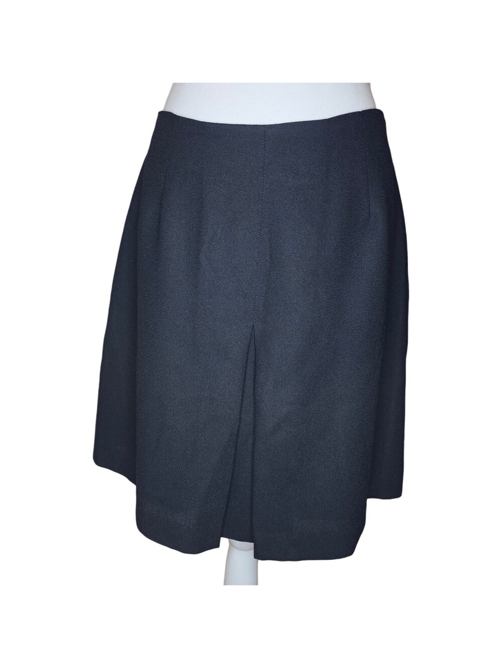 Vtg Size 12 Metro Collection Pleated Skirt Black Womens Career Office Work Chic